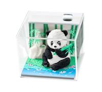 Blocco note 3D a forma di panda creativo intagliato di carta arte ricordo decorazione da scrivania per ufficio casa tavolo stanza fai da te - calendario dei pezzi di tempo