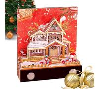 Blocco note 3D, Blocco note 3D | Scultura di blocco note Christmas Snowhouse - Centrotavola da tavola decorativo natalizio con blocco note artistico da collezione per il capodanno festivo