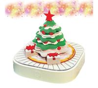 Blocco note 3D calendario 2026, calendario 3D fai da te, blocco note con intaglio di carta arte verde casa sull'albero, casa sull'albero di Natale, calendario panoramico intagliato in carta, adatto