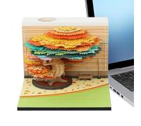 Blocco note 3D - Calendario albero 2026 Blocco note decorazione ufficio, blocco note decorativo casa artigianato per Natale studente ufficio scuola - regalo Natale Capodanno festa scuola università
