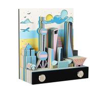 Blocco note 3D, calendario città 3D 2026, tridimensionale architettura urbana pezzo di carta Time Cal Away Tear Carving Notepad,