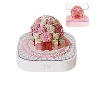 Blocco note 3D, calendario da scrivania, motivo: rose, scultura di carta strappabile, per San , Natale, posto di lavoro, decorazione per la casa, adulti, studenti, bambini, imparare a