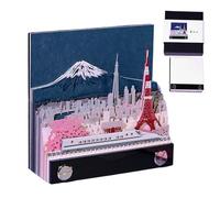 Blocco note 3D con calendario, carta di montagna strappabile arte | Scultura blocco note | per studiare scrivere pianificare San sul posto di lavoro Avvento Home Decor Natale adulto studente