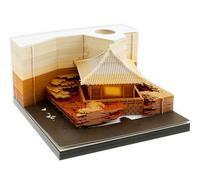 Blocco note 3D da scrivania, con luce a LED, a strappo, 3D, per fai da te, per casa, ufficio, scrivania, scultura per casa, ufficio, decorazione per casa, scultura regalo (curry)