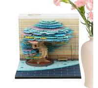 Blocco note 3D, motivo albero 3D, calendario 2026, blocco note, decorazione per la casa, per Natale, inaugurazione della casa, scuola, dormitorio, università, ufficio, studenti, insegnanti, famiglia