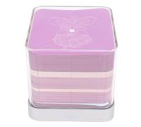 Blocco Note 3D Rosa Squisita Opera D'arte 3D per la Decorazione del Desktop Dell'ufficio Blocco Note Artistico per Intaglio della Carta per Regalo di Compleanno e Nota Promemoria (PURPLE)