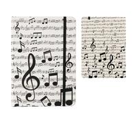 Blocco note A5 con copertina rigida motivo musicale