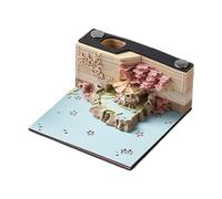 Blocco note adesive 3D con calendario 3D, pianificatore multiuso con disegni vintage per uffici, Pasqua, aula o scrivania