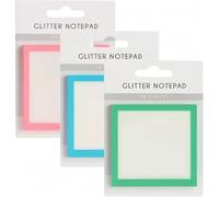 Blocco note adesive con glitter, trasparenti, traslucidi, autoadesivi, pastello, trasparenti, per ufficio, scuola, pianificazione, piccole cose da fare, per vedere attraverso le note, forniture per