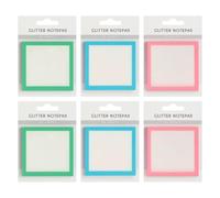 Blocco note adesive con glitter, trasparenti, traslucidi, autoadesivi, pastello, trasparenti, per ufficio, scuola, pianificazione, piccole cose da fare, per vedere attraverso le note, forniture per