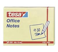 Blocco Note Adesivo tesa® Office Notes 100x75 mm, Giallo | Foglietti Adesivi di Colore Giallo Chiaro, per l’Ufficio e la Casa - Facili da Staccare - Per Ricordare e Prendere Appunti