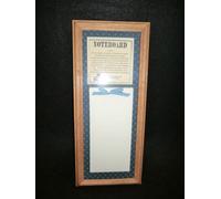 BLOCCO NOTE BLOCK NOTES APPUNTI CORNICE IN LEGNO E SPAZIO PER INSERIRE RICAMO