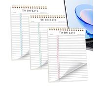 Blocco Note Checklist Bambini,3 Pezzi A5 Pianificatore Programma Senza Data | Agenda Giornaliera Portatile | per Studenti Insegnanti Project Manager Casalinghe Scrittori Consulenti