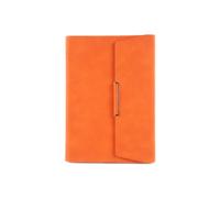 Blocco note con copertina rigida, a righe, 192 pagine, quaderno a spirale con passante per penna, tasca interna, agenda per lista delle cose da fare, 16,5 x 23,5 cm (arancione)