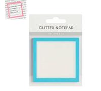 Blocco note con glitter 2.0, 50 fogli adesivi trasparenti in tonalità pastello, note adesive lucide e trasparenti, elenco carino delle cose da fare, materiale per ufficio scolastico(02)