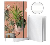 Blocco note con linee a tema foglie A5