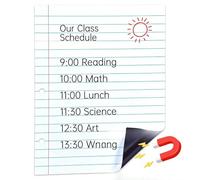 Blocco note di insegnamento cancellabile a righe di a righe | Taccuino magnetico per insegnare a scrivere, per casa, ufficio, classe, scuola, riunioni, album elementari, diario