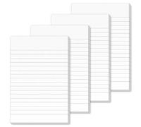 Blocco note formato A6, a righe, rimovibile, 4 pezzi, formato A6, a righe, formato A6, a quadretti, formato DIN A6, mini blocco note DIN A6, blocco note DIN A6, 50 fogli/libro