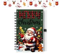 Blocco note formato A6 con rilegatura a con penna, mini quaderni | Compatta carta da cento sessanta grammi, ideale per appunti e liste veloci, divertente regalo di cancelleria a tema festivo