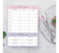 Blocco note magnetico per frigorifero da 52 pagine, ideale per la pianificazione dei pasti, le liste della spesa, l'organizzazione della cucina, la preparazione dei pasti, la pianificazione familiare,