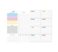 Blocco Note Per Agenda Settimanale Strappabile Con Codice Colore Con 52 Fogli Carta Riciclata Blocco Note Organizzativo Miglioramento Della Produttività