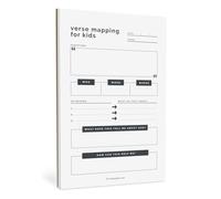 Blocco note per bambini con mappatura dei versi - Kit di studio biblico induttivo per bambini, 50 fogli a strappo, diario visivo delle scritture per identificare chi, quando, dove e parole chiave
