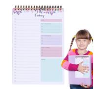 Blocco note per la pianificazione giornaliera, 52 fogli per appunti, elenchi di cose da, blocco note per lista di controllo, promemoria giornaliero portatile per shopping e vacanze