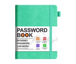 Blocco note per l'accesso a Internet, directory a schede dalla A alla Z, diario delle credenziali tascabile, pratico registro per nomi utente, informazioni sul sito web, numeri di contatto, note