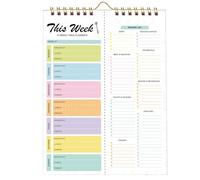 Blocco note per pianificazione dei pasti | 52 fogli di orario settimanale - Blocco note organizer per alimenti, per alimenti sani perdita di peso famiglia shopping 20 x 15 cm