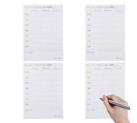 Blocco note per planner settimanale, blocco appunti per planner settimanale - Schede per pianificatore settimanale, pianificatore di sistema di produttività, 4 carte note per la pianificazione