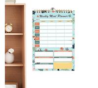 Blocco note pianificatore dei pasti, libro staccabile settimanale senza date, blocco note organizer vintage per alimentazione sana, per adolescenti e sportivi