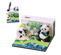Blocco note pop-up 3D - Calendario 2026 Design Bamboo Garden | Divertente blocco note per pianificare, scrivere, creare carta, desktop, studio, casa, ufficio o come regalo creativo