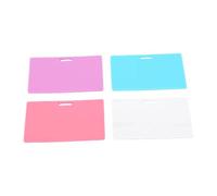 Blocco Note Riutilizzabile per Badge Cancellabili in Silicone - 4 Pezzi, Design Orizzontale per Operatori Sanitari, Leggero, a Prova di Sbavature, 8x5 Cm (Orizzontale 4pz)