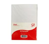 Blocco note Stat A5 Ruling 8 mm Finta regola 50 pezzi bianco di alta qualità pre