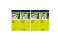 Blocco Numerato da 1-100, Formato 6 x 13 cm, 100 Pagine, Strappate 2 Parti per Sagre Sorteggi, Eventi, Feste, Fiere, Lotterie e Intrattenimento (4, Bianco)