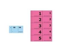 Blocco numero Sigel 1-1000, 105 x 50 mm 1 blocco con 100 lacrime da 1-100, 101-200, 201-300 ecc.-50 pezzi (GN110) NEW