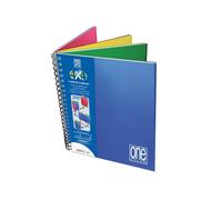 Blocco One Color 4 x 4 - A4+ - forato - 1 rigo - 120 fogli - 80 gr - spiralato -