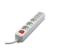 Blocco parafulmine 3 x 16 A+4 x 2,5 A con interruttore, 3 m, colore: Bianco