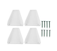 Blocco paraspruzzi per grondaia da 4 pezzi, prolunga per grondaia (Bianca) | 41,4 x 5,1 cm/16,3 x 2,0 pollici, paraspruzzi flessibile per grondaia, deviatore con 8 chiodi fissaggio, fondazione Protect