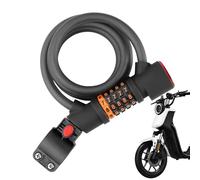 Blocco password per bicicletta, cavo di blocco ruota con combinazione con blocco ciclico. Combinazione con elevata sicurezza con elevata sicurezza, anti-furto, serrature a 5 cifre