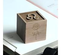Blocco per bambini in legno personalizzato, nome personalizzato e cubo di fiori di nascita - Regalo unico per i genitori, blocco di legno personalizzato