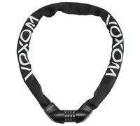 Voxom Lucchetto a catena per bicicletta Codelock SCH3 6 x 1200 mm Nero