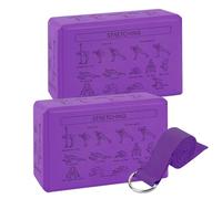 Blocco per esercizi 2 pezzi, da yoga Pilates morbido e antiscivolo, supporto confortevole, durevole, leggero, per lo stretching, stabilità del nucleo, allenamento equilibrio, meditazione