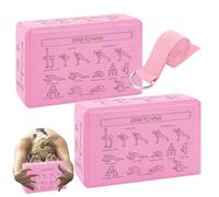 Blocco per esercizi di yoga e pilates, confezione da 2 cunei in schiuma ad alta densità, design ergonomico inclinato, impugnatura antiscivolo, per donne adulte principianti, stretching, equilibrio