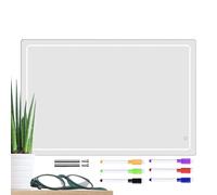 Blocco per lavagna bianca da tavolo, blocco note cancellabile in acrilico, stile vassoio organizer compatto, funzione di supporto materiale ABS, pratico strumento di fornitura, pianificatore per casa