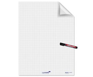 Blocco per Lavagna Legamaster - 80x60 cm - 25 Fogli - 159000 (Quadri 2,5x2,5 cm)