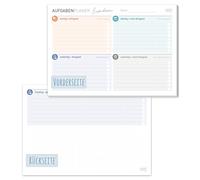 Blocco per liste TO-DO A5 orizzontale, 50 fogli - blocco per le attività secondo il principio di Eisenhower - sostenibile e neutrale dal punto di vista climatico