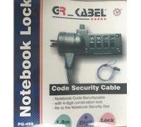 Blocco per notebook con codice GR-Kabel PQ-498, argento