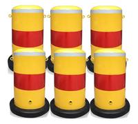 Blocco Per Posto Auto, Dissuasore Di Sicurezza In Metallo Rimovibile, Paletto Delimitatore Del Traffico Con Strisce Riflettenti Gialle E Anello Di Sospensione, Per Un Parcheggio Sicuro In Corsia, Ros