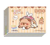 Blocco per schizzi a doppia bobina, 100 g/m², in carta spessa, portatile, per schizzi, studenti, schizzi